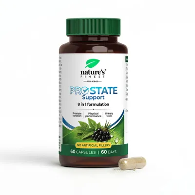 Produktbild von Nature's Finest PROstate support mit Sägepalme und Brennnessel – 60 Kapseln