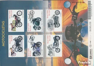 Produktbild von Briefmarken Brasilien 2002 Mi 3270-3275 Kleinbogen (kompl.Ausg.) postfrisch Motorräder