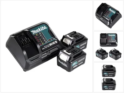 Image de Makita Power Source Kit 12V avec 2x BL1041B batterie 4,0Ah + chargeur DC10SB