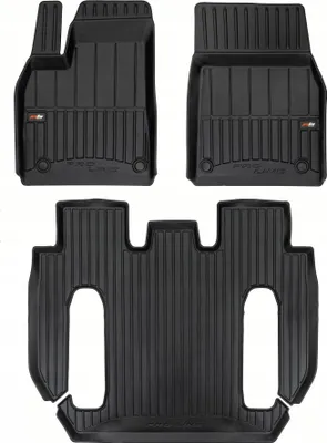 Immagine prodotto di Tappetini in gomma e tappetini Tesla Model X dal 2022 - 3D TROUGH
