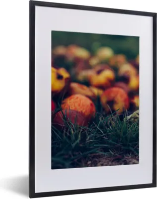 Produktbild von MuchoWow® Gerahmtes Poster Landdekoration - Herbst - Apfel - Obst 30x40 cm - Poster mit Schwarzem Bilderrahmen Wandposter Rahmen Foto Bilder - Wandposter Schlafzimmer