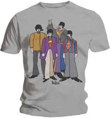 Produktbild von The Beatles - "Yellow Submarine" T-Shirt für Herren/Damen Uni RO2015 (S) (Grau)