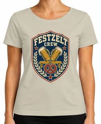Zdjęcie produktu dla Zespół Festzelt, piwo,  , festiwal ludowy, koszulka w tradycyjnym stylu, spodnie skórzane, damski T-shirt, kolor: naturalny, rozmiar: M