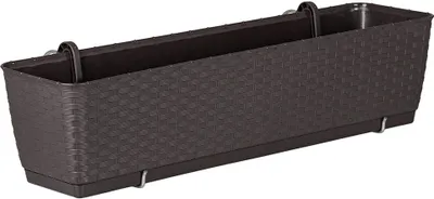 Produktbild von nabbi Kunststoff-Balkonpflanzentopf DRL600PW 59 cm - braun