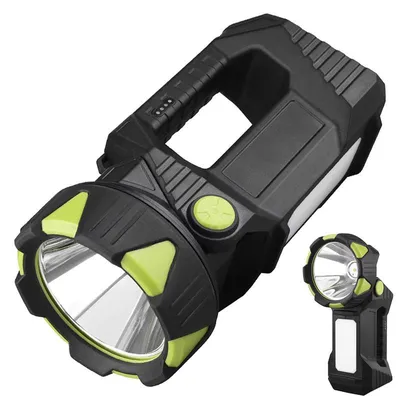 Produktbild von LED-Scheinwerfer, wiederaufladbare Taschenlampe, 90° drehbar, 8 Leuchtmodi mit COB-Lampe und Rücklicht, 4800-mAh-Akku,für Camping und Notfälle