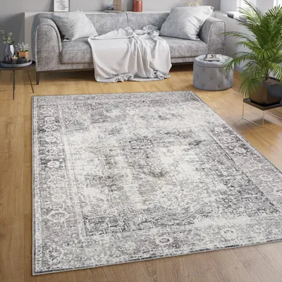 Immagine prodotto di Tappeto soggiorno tessuto piatto orientale marocchino ornamenti vintage lavabile dimensioni 120x160 cm