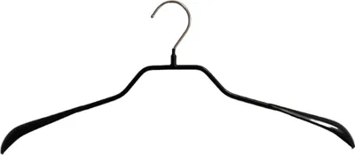 Produktbild von Kleiderbügel für Strickwaren aus Metall Löffelbügel schwarz 46 cm 10 Stück
