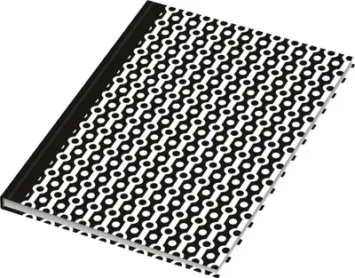 Produktbild von Kladde / Notizbuch / A5 / 96 Blatt / dotted / 70g/m² / "black & white Collier"