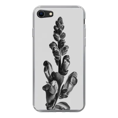 Produktbild von MuchoWow® Handyhülle Schutzhülle Hülle für iPhone 8 Pflanze - Schwarz - Weiß - Abstrakt Silikon Softcase Handy Hülle - Schutzhaube