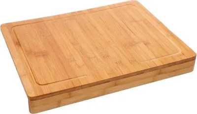 Image de Planche à découper bambou avec rebord 45x34 cm