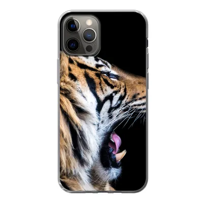 Produktbild von MuchoWow® Handyhülle Schutzhülle Hülle für iPhone 12 Pro Tiger - Tiere - Porträt Silikon Softcase Handy Hülle - Abdeckung