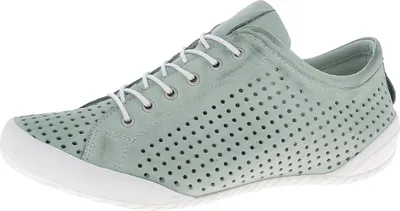 Produktbild von Andrea Conti Damen Schnürschuh Halbschuh Leder Sneaker mit Perforierung 0345767, Größe:42 EU, Farbe:Grün