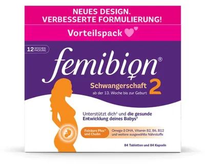 Produktbild von Femibion 2 Schwangerschaft Tabletten und Kapseln, 84 St. Tabletten