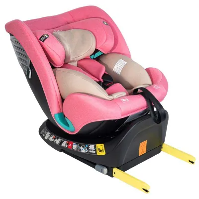 Image de Siège auto BUF BOOF® Saphir DELUXE i-Size pivotant 360°, ISOFIX, R129, 40–150 cm (0–36 kg), position inclinée jusqu’à 165° UnicornPink