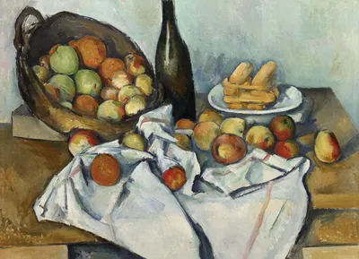 Image de Affiche 18 x 13 cm Le panier de pommes, Paul Cézanne Vintage do Salonu