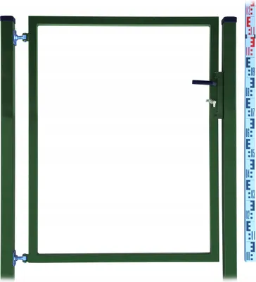 Zdjęcie produktu dla Furtka RAMKA do sztachet i paneli 120cm zielona RAL6005 + SŁUPKI sztachety