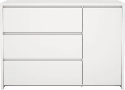 Productafbeelding van Next kommode 1 deur 3 lades wit.