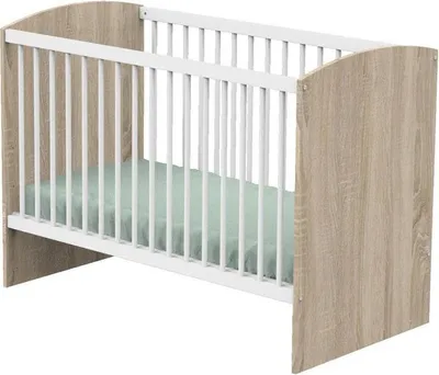 Image de Lit Bébé Sauthon Access, 120 x 60 cm, Bois/Blanc, Matelas Inclus