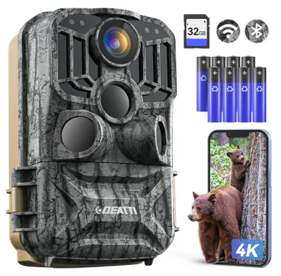 Imagen del producto de Cámara trampa inalámbrica - Resolución 4K, 48 megapíxeles - Ángulo de visión de 120 grados - Resistente al agua (IP66)