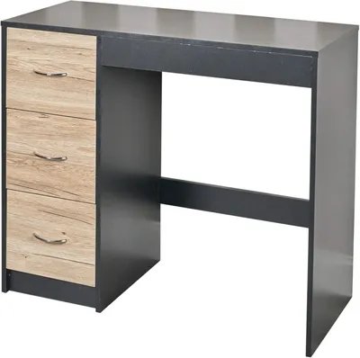 Image de Meuble de rangement - Commode - Armoire de rangement - Rangement - Commode - Bois - 3 tiroirs spacieux - Compact : 79,5 x 93 x 40 cm