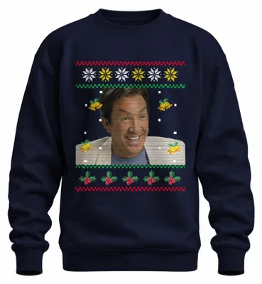 Produktbild von Santa Clause Ugly Christmas Sweater Weihnachten Tim Allen Sweatshirt Pullover, Navy, XL