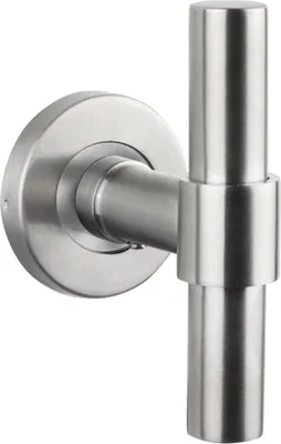 Immagine prodotto di Maniglia per porta Lavuzo Pesaro in acciaio inox con rosetta rotonda - per set