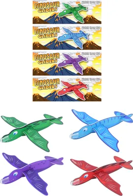 Produktbild von Dinosaurier-Gleiter (17 cm), 12 Stück, 4 verschiedene Designs, 12 Stück, Mitgebsel, Spielzeug
