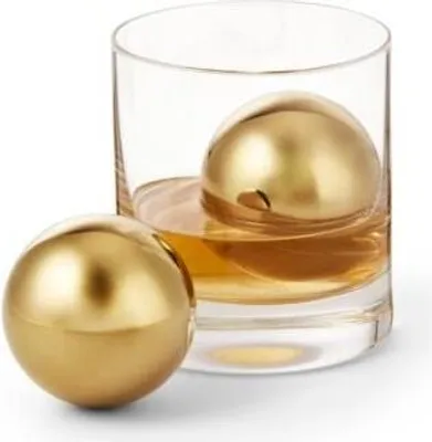 Produktbild von Philippi Collins Eiskugel 2er Set, gold Edelstahl, Titanbeschichtung 227001