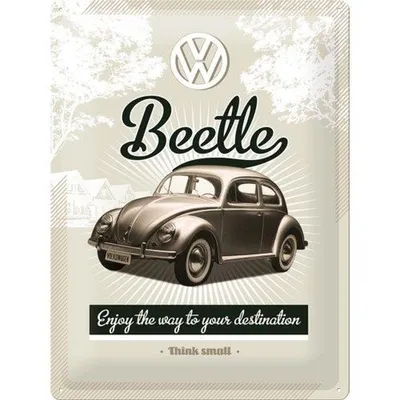 Immagine prodotto di Nostalgic-Art - Cartello di latta 30 x 40 cm - Maggiolino VW Retro