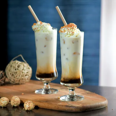 Produktbild von KROSNO Mixology Pina Colada Gläser 6er-Set 300 ml – handgemachte Glas-Cocktailgläser für Pina Colada & Drinks, stilvolles Design für Tisch, Küche & besondere Anlässe