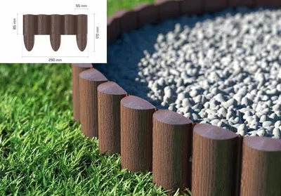Image de bordure de gazon 4m 44 mm UNIBORD avec 16 ancrages au sol