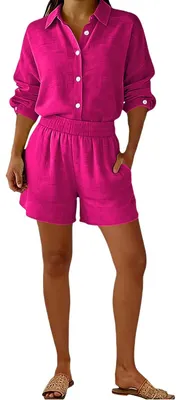 Productafbeelding van Zakelijke Outfit Dames met Korte Broek en Blouse
