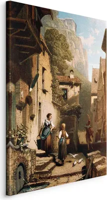 Zdjęcie produktu dla Obrazy ścienne Carl Spitzweg, sztuka abstrakcyjna, 80x120 cm, 1 element – obrazy do salonu, nowoczesne obrazy na płótnie, wydruk na płótnie, l-F-10565-b-a