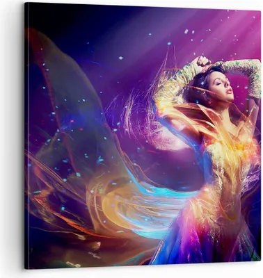 Produktbild von Bild auf Leinwand - Leinwandbild - Schönheit Disco Mode Make-up - 60x60cm - Wand Bild - Wanddeko - Leinwanddruck - Bilder - Kunstdruck - Wanddekoration - Leinwand bilder - Wandkunst - AC60x60-2143