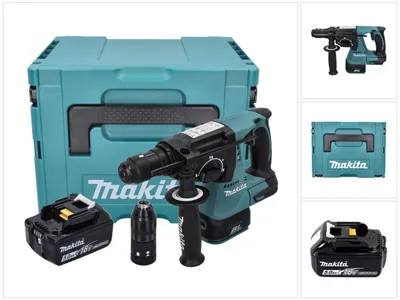 Produktbild von Makita DHR 243 T1J Akku Bohrhammer 18 V 2,0 J SDS plus Brushless + 1x Akku 5,0 Ah + Makpac - ohne Ladegerät