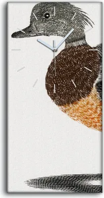 Produktbild von Leinwand Wanduhr Wandkunst Uhr Geräuschlos 30x60 Zeichnung Tier Vogel Kunst - weiße Hände