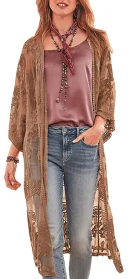 Produktbild von Leichte Spitzen Cardigan Strandkleid für Frauen