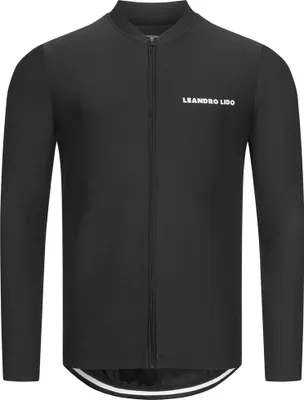 Produktbild von LEANDRO LIDO "Procida" Langarm-Radtrikot | Mit reflektierendem Logo & Details | Atmungsaktiv | Taschen am Rücken | schwarz | Gr. L | LL-112