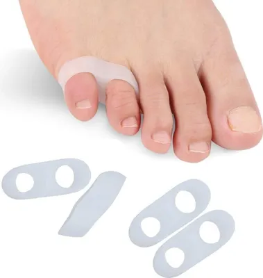 Produktbild von 4 Silikon-Zehenspreizer kleiner Zeh für Hallux Valgus Hammerzehen Fußschmerzen