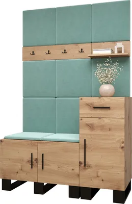 Produktbild von Garderobe ARTIN Set 5 mit gepolsterten Paneelen Industrial Design