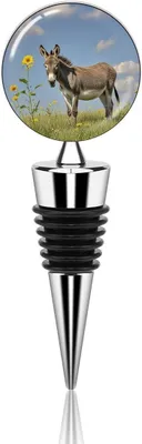 Productafbeelding van Wijnfles Stopper - Fles Decoratie - Wijn n - Uniek Patroonontwerp - 10 cm - Wit