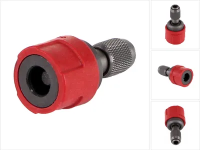 A close-up view of a red and gray tool accessory against a white background. Multiple smaller images of the same item are displayed on the right side of the main image.