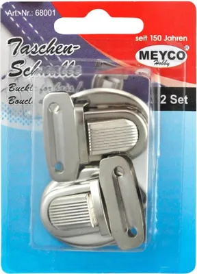 Produktbild von Taschenschnalle, 35 x 30 mm, 2 Set im Blister, silber