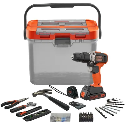 Produktbild von Akku-Schlagbohrschrauber BCKSB02, 18Volt (orange/schwarz, Li-Ionen Akku 1,5Ah, Aufbewahrungsbox, 62-teiliges Zubehör-Set)