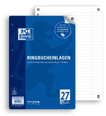 Produktbild von Oxford Ringbucheinlage A4 liniert - A4