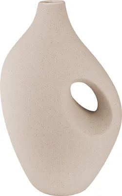 Image de Gilde Vase, "Radon", Keramik, beige, grau, L. 11 cm, B. 18 cm, H. 28.5 cm 32574 4063387325742 2 Stück (2-fach sortiert)
