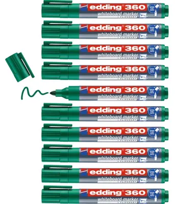 Produktbild von Edding -Filz -Tip Edding 360 Whiteboard um 1,5-3 mm Grün | 10 Stück