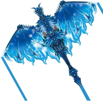 Produktbild von Simxkai Drachen für Kinder und Erwachsene zum Fliegen, blau