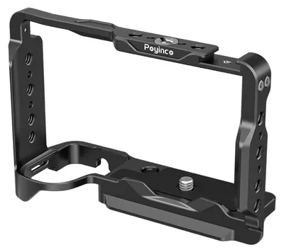 Produktbild von Poyinco JN-138 Kamera-Videokaefig, Kamerakaefig aus Aluminiumlegierung mit Kaltschuhhalterungen, 1/4 Zoll und 3/8 Zoll Gewinde, Ersatz fuer die Sony ZV-E10 II Kamera