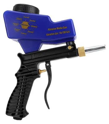 Immagine prodotto di Pistola portatile a gravità per sabbiatura pneumatica antiruggine, sabbiatrice, per la rimozione delle macchie di ruggine, blu